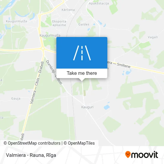 Valmiera - Rauna map
