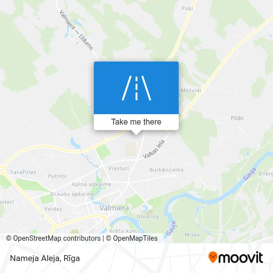 Nameja Aleja map