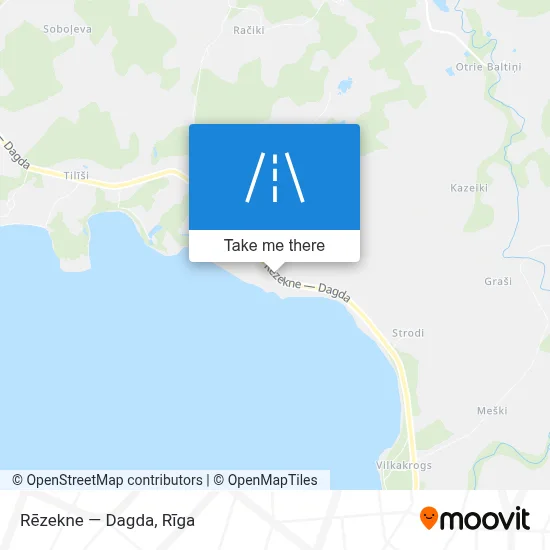 Rēzekne — Dagda map
