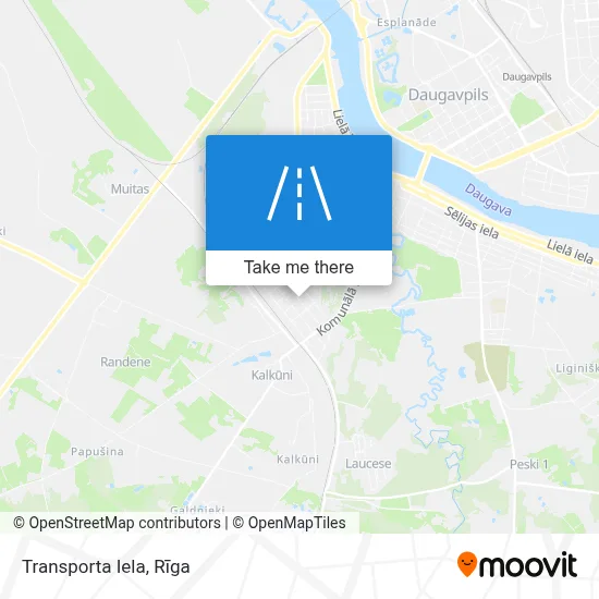 Transporta Iela map