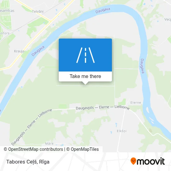 Tabores Ceļš map