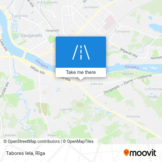 Tabores Iela map