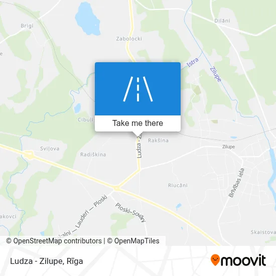 Ludza - Zilupe map