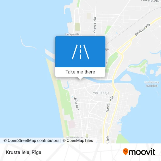 Krusta Iela map