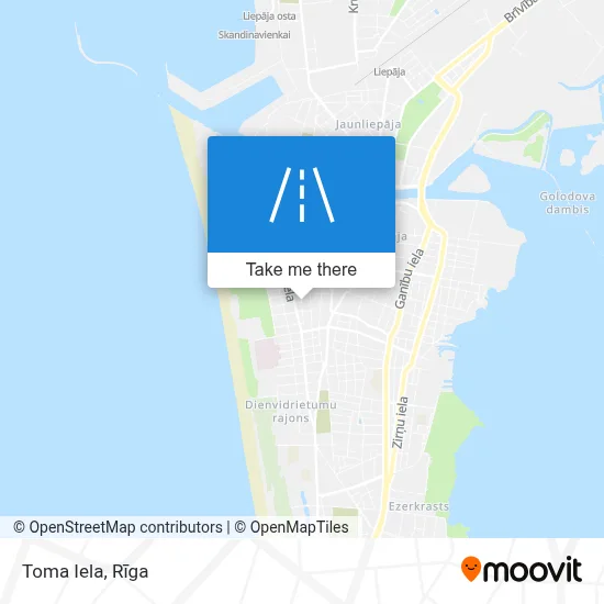 Toma Iela map