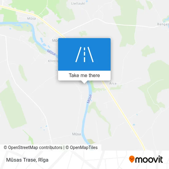 Mūsas Trase map