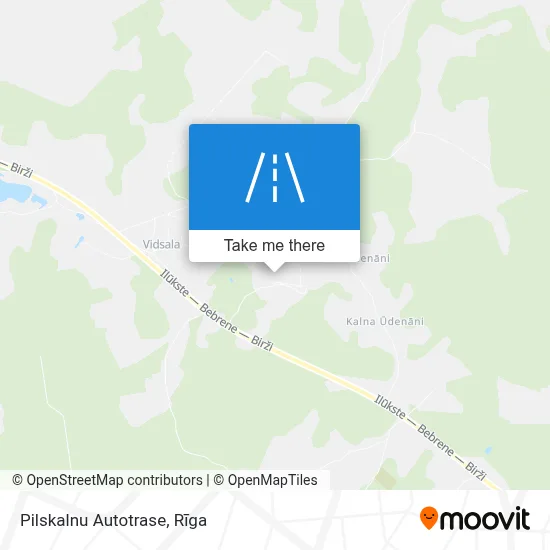 Pilskalnu Autotrase map