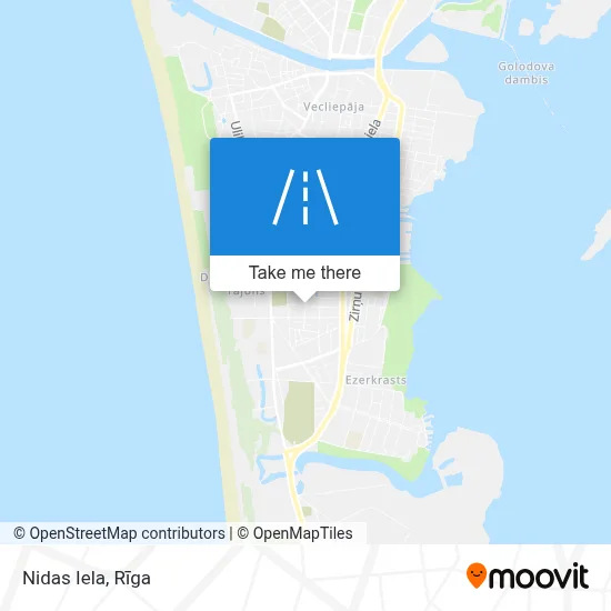 Nidas Iela map