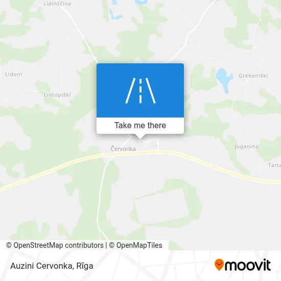 Auzini Cervonka map