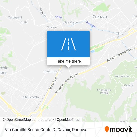 Via Camillo Benso Conte Di Cavour map