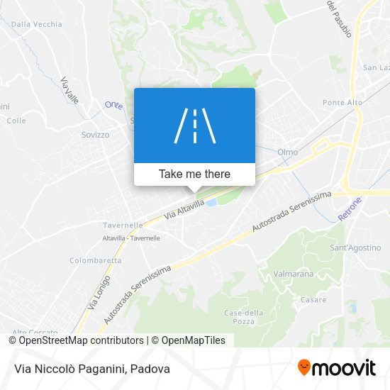 Via Niccolò Paganini map