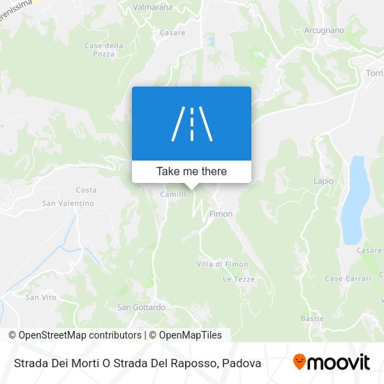 Strada Dei Morti O Strada Del Raposso map