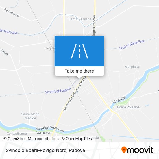 Svincolo Boara-Rovigo Nord map