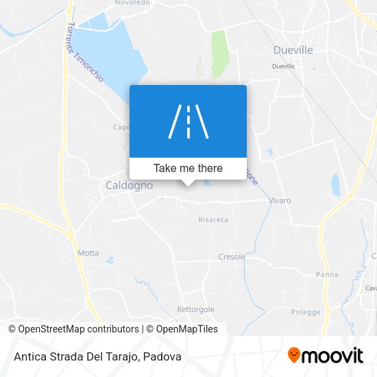 Antica Strada Del Tarajo map