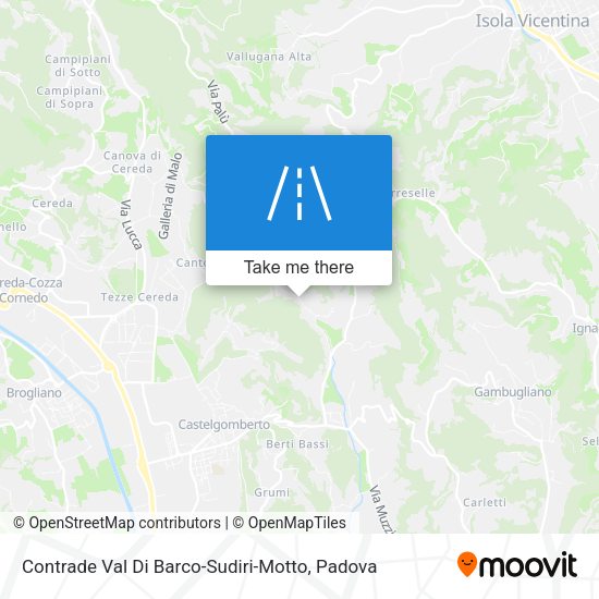 Contrade Val Di Barco-Sudiri-Motto map