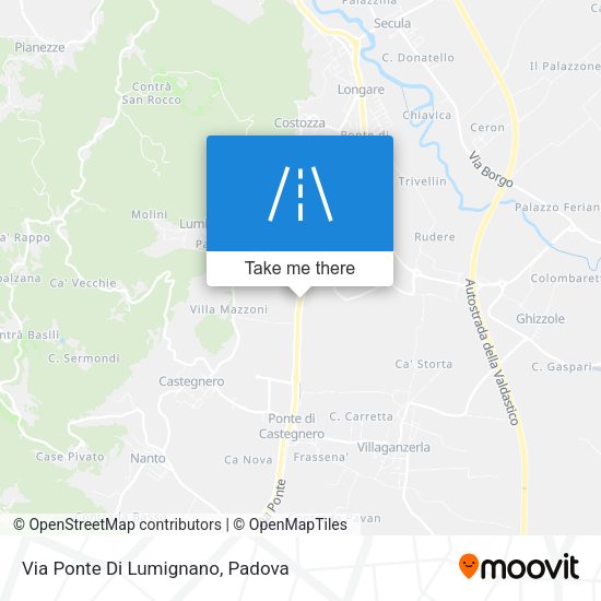Via Ponte Di Lumignano map