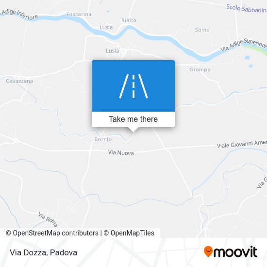 Via Dozza map