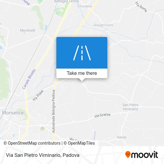 Via San Pietro Viminario map