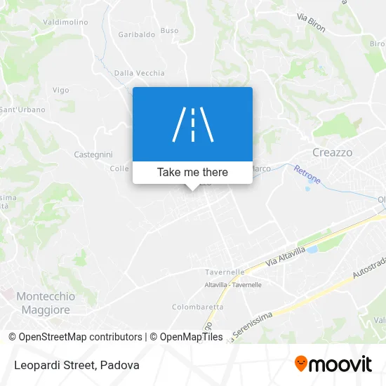 Leopardi Street map