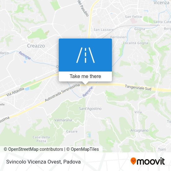 Svincolo Vicenza Ovest map