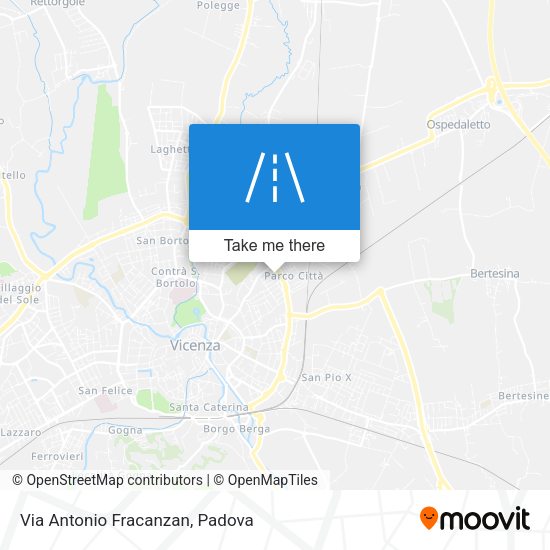 Via Antonio Fracanzan map