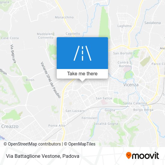 Via Battaglione Vestone map