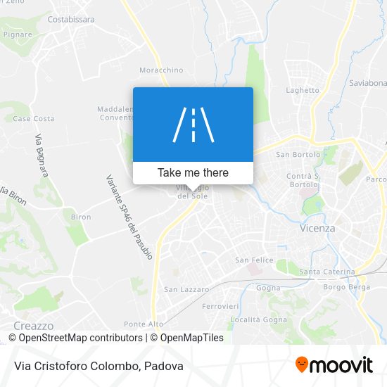 Via Cristoforo Colombo map