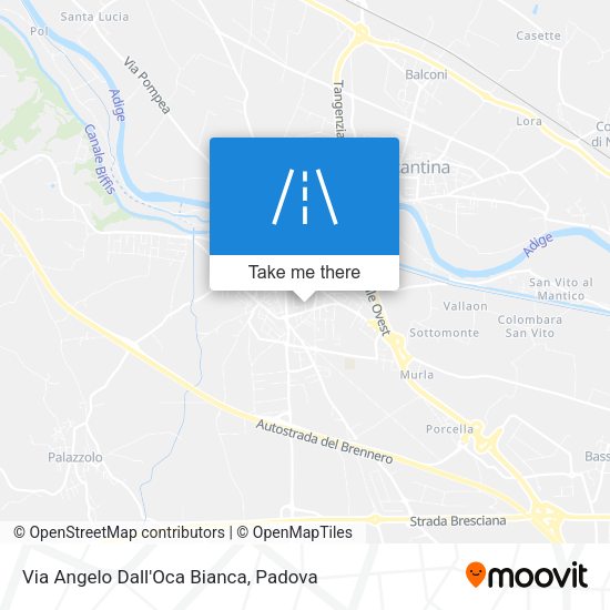 Via Angelo Dall'Oca Bianca map