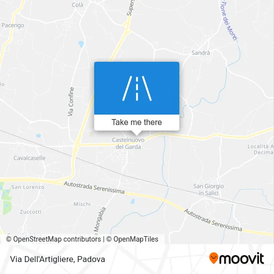 Via Dell'Artigliere map