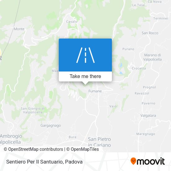 Sentiero Per Il Santuario map