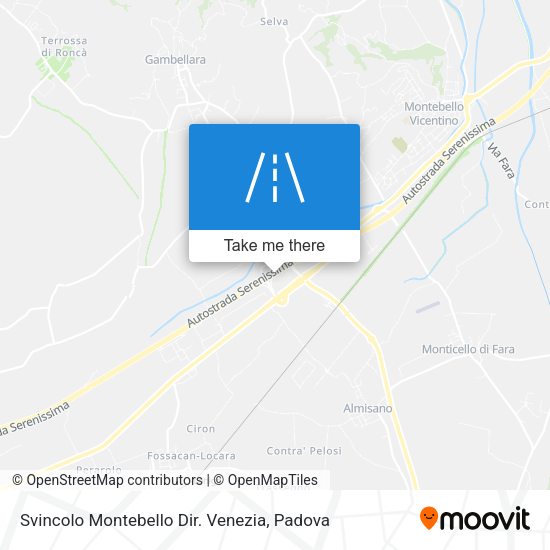 Svincolo Montebello Dir. Venezia map