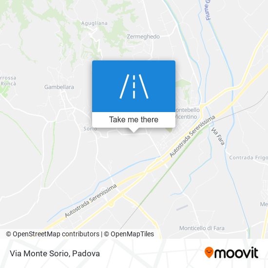 Via Monte Sorio map