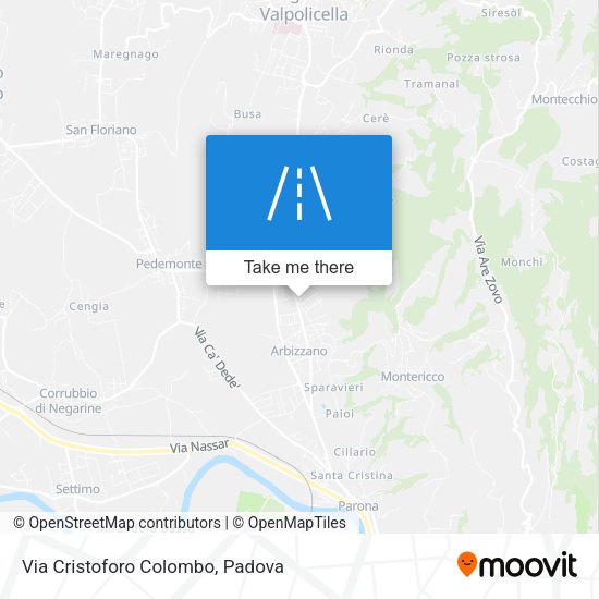 Via Cristoforo Colombo map