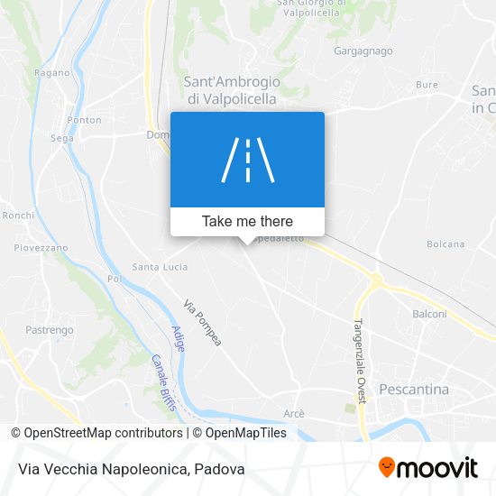 Via Vecchia Napoleonica map