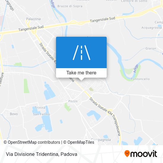 Via Divisione Tridentina map