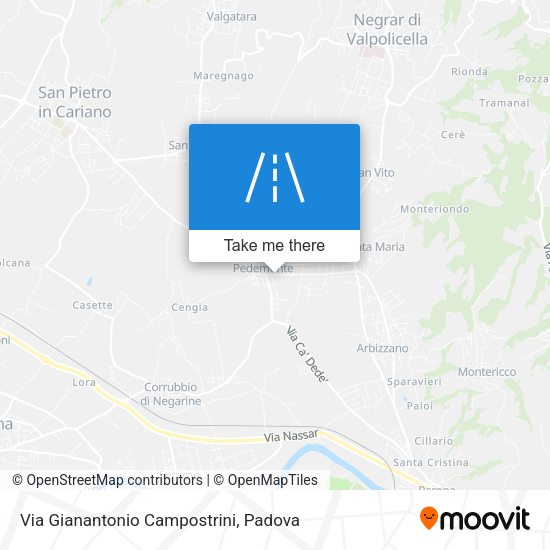 Via Gianantonio Campostrini map