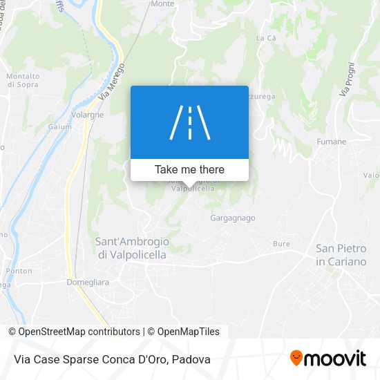 Via Case Sparse Conca D'Oro map