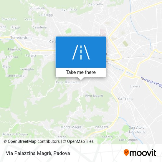 Via Palazzina Magrè map
