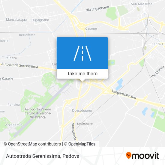 Autostrada Serenissima map