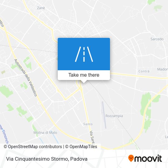 Via Cinquantesimo Stormo map
