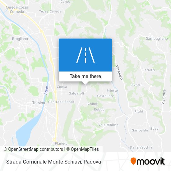 Strada Comunale Monte Schiavi map