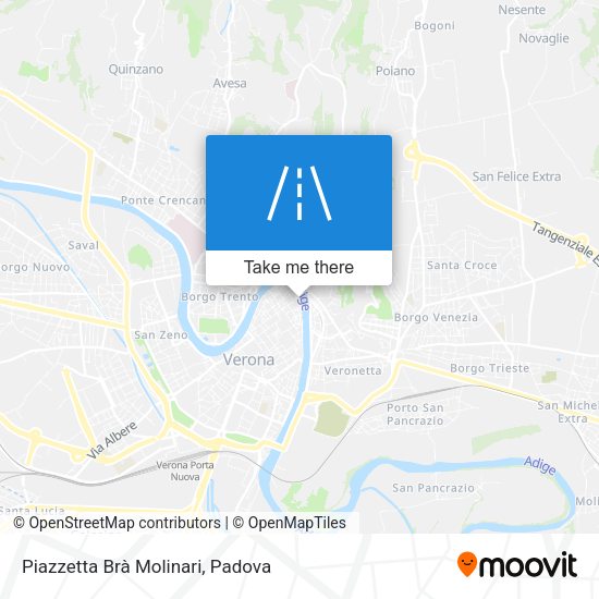 Piazzetta Brà Molinari map