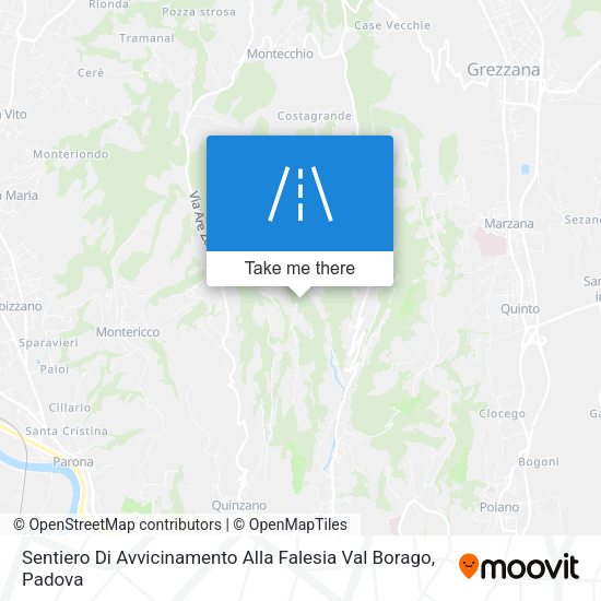 Sentiero Di Avvicinamento Alla Falesia Val Borago map