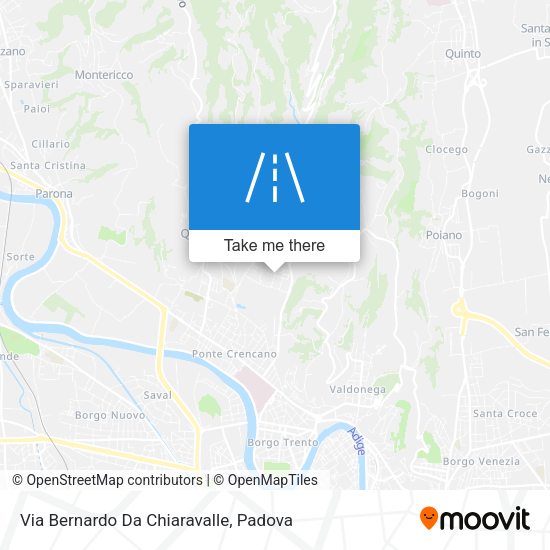 Via Bernardo Da Chiaravalle map