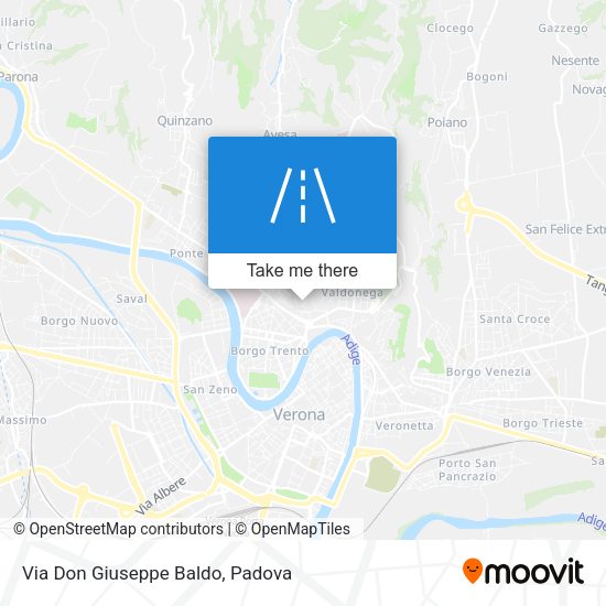 Via Don Giuseppe Baldo map