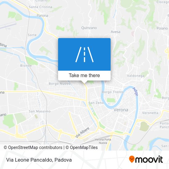Via Leone Pancaldo map