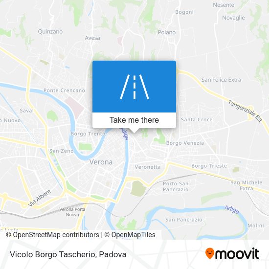 Vicolo Borgo Tascherio map
