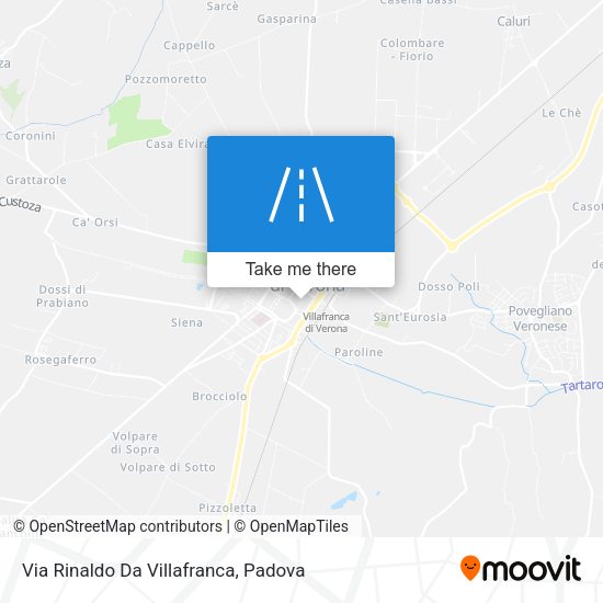 Via Rinaldo Da Villafranca map