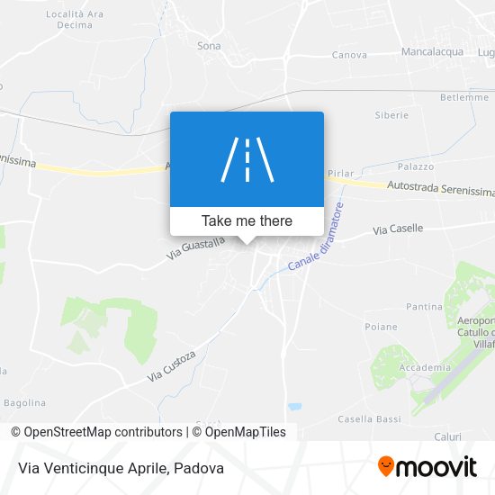 Via Venticinque Aprile map