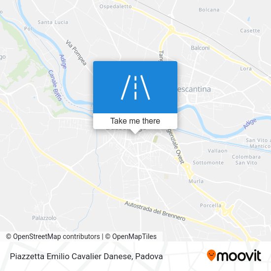 Piazzetta Emilio Cavalier Danese map